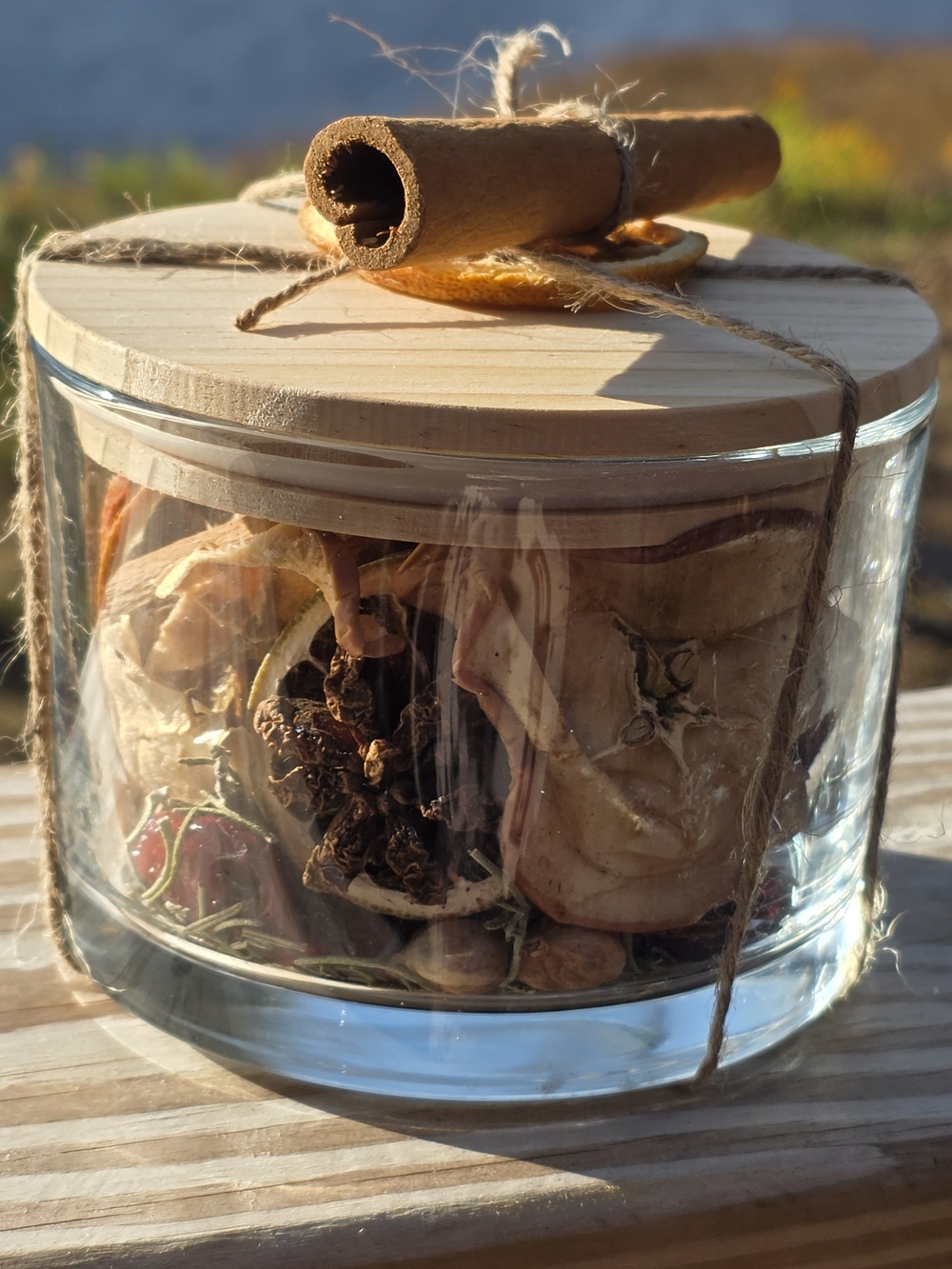 Clear Glass Jar Potpourri Simmer Pot